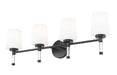 Z-Lite - 7700-4V-MB - Four Light Vanity - Henri - Matte Black