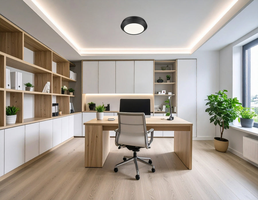 Z-Lite - 7701F12-MB-LED - LED Flush Mount - Quasars - Matte Black