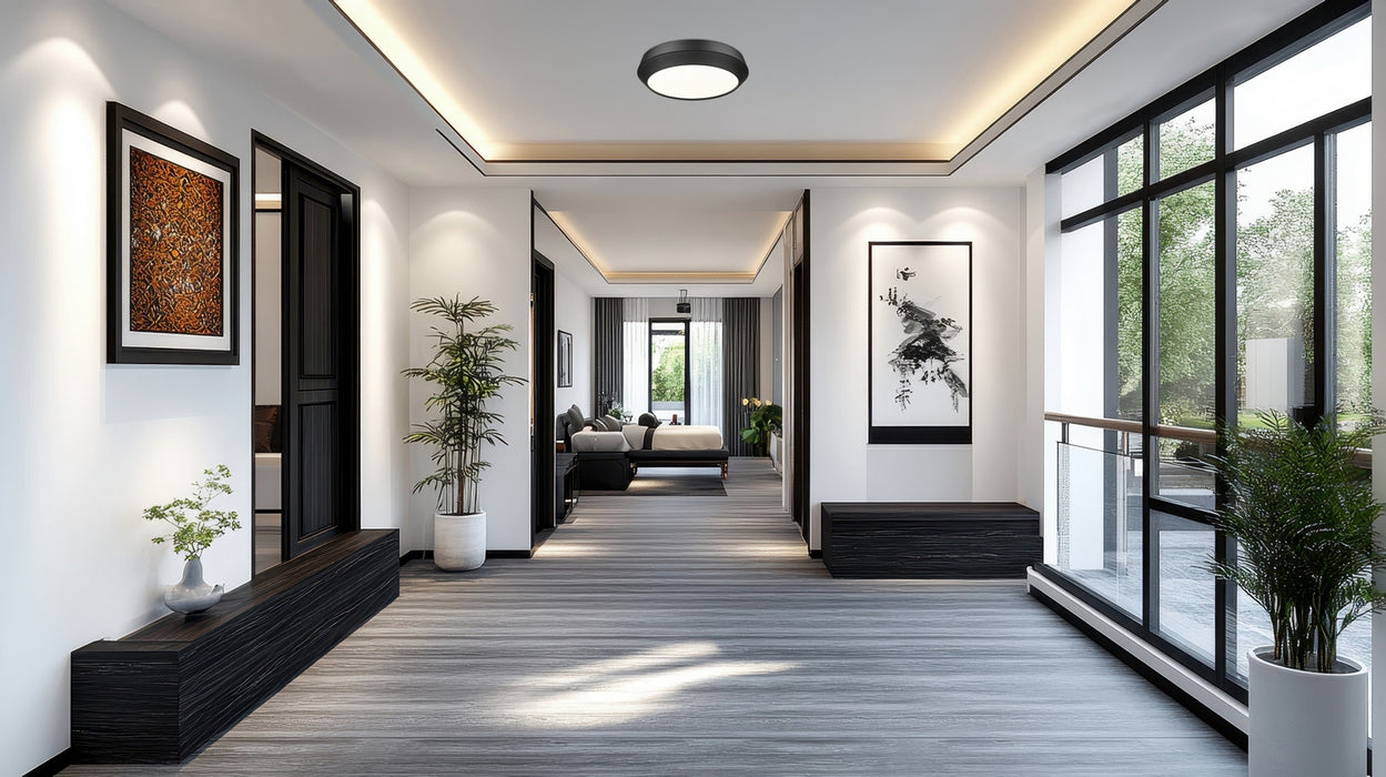 Z-Lite - 7701F16-MB-LED - LED Flush Mount - Quasars - Matte Black