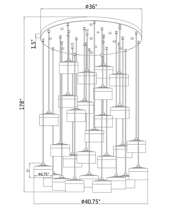 Z-Lite - 827P6-27R-MGLD-LED - LED Chandelier - Renaud - Modern Gold