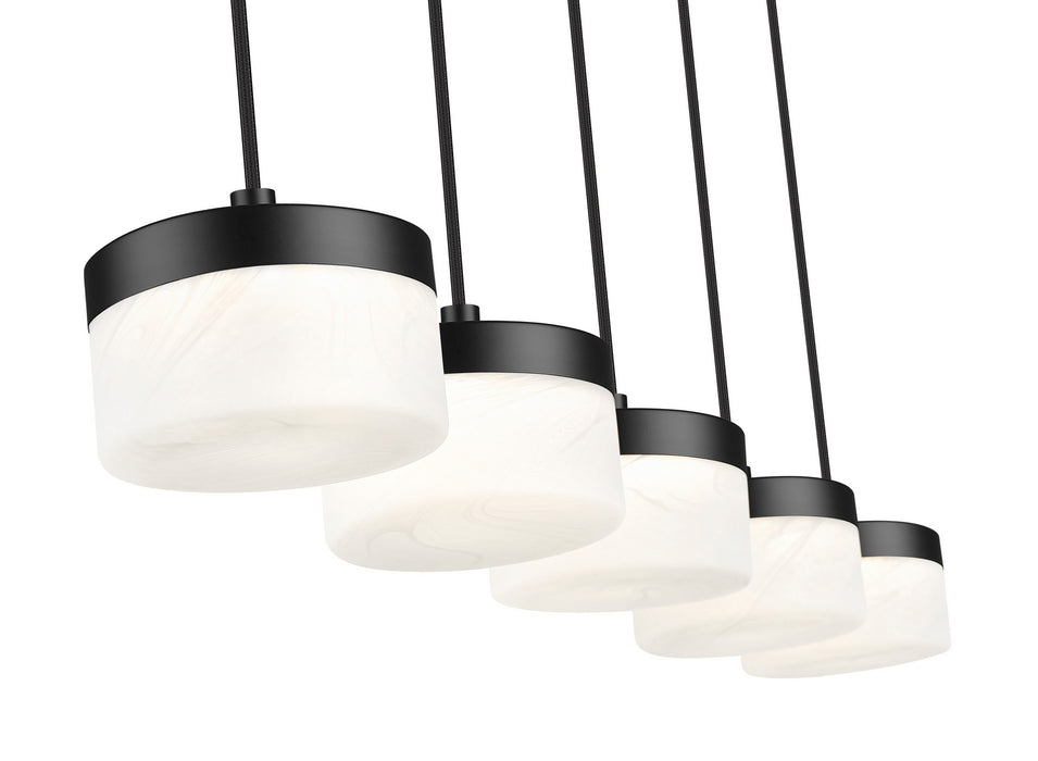 Z-Lite - 827P6-5L-MB-LED - LED Linear Chandelier - Renaud - Matte Black