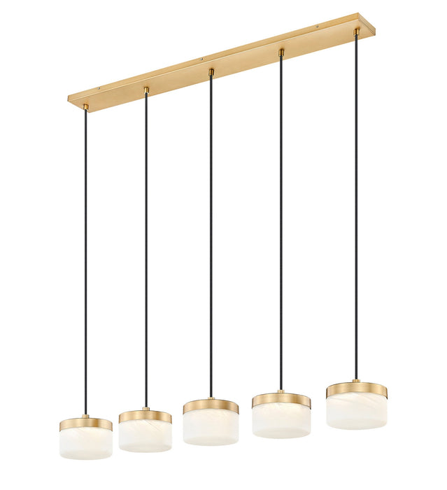 Z-Lite - 827P6-5L-MGLD-LED - LED Linear Chandelier - Renaud - Modern Gold