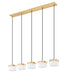 Z-Lite - 827P6-5L-MGLD-LED - LED Linear Chandelier - Renaud - Modern Gold