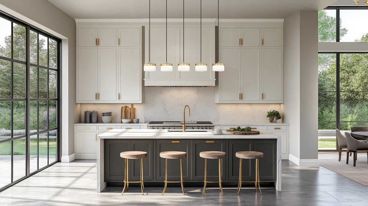 Z-Lite - 827P6-5L-MGLD-LED - LED Linear Chandelier - Renaud - Modern Gold