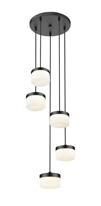 Z-Lite - 827P6-5R-MB-LED - LED Chandelier - Renaud - Matte Black