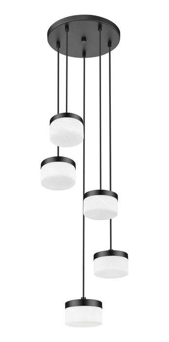 Z-Lite - 827P6-5R-MB-LED - LED Chandelier - Renaud - Matte Black