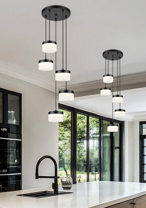 Z-Lite - 827P6-5R-MB-LED - LED Chandelier - Renaud - Matte Black