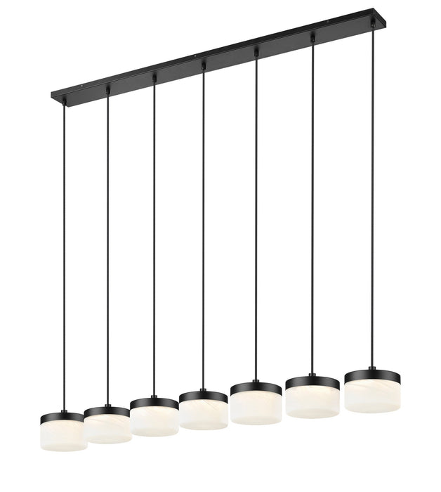 Z-Lite - 827P6-7L-MB-LED - LED Linear Chandelier - Renaud - Matte Black