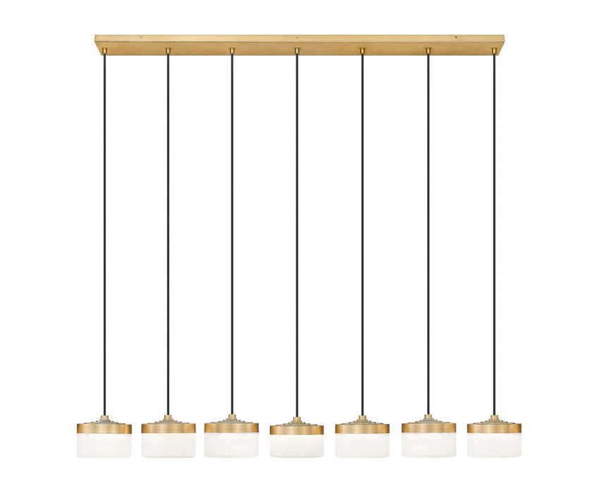 Z-Lite - 827P6-7L-MGLD-LED - LED Linear Chandelier - Renaud - Modern Gold