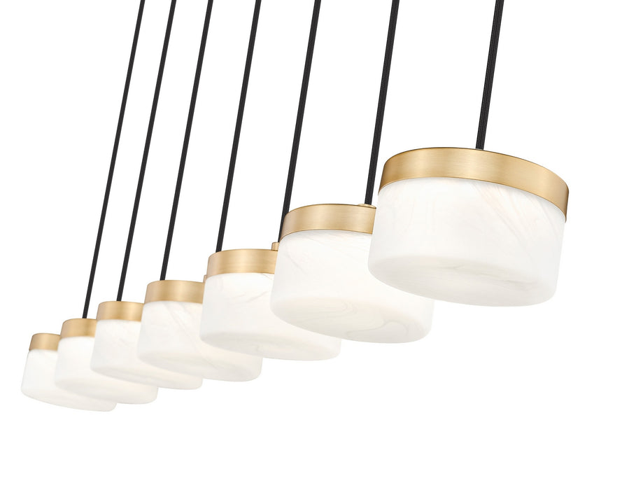 Z-Lite - 827P6-7L-MGLD-LED - LED Linear Chandelier - Renaud - Modern Gold