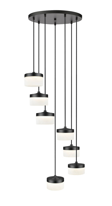 Z-Lite - 827P6-7R-MB-LED - LED Chandelier - Renaud - Matte Black