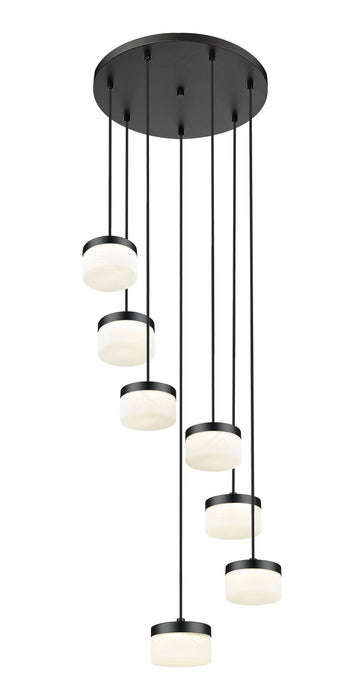 Z-Lite - 827P6-7R-MB-LED - LED Chandelier - Renaud - Matte Black