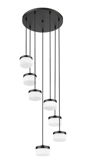 Z-Lite - 827P6-7R-MB-LED - LED Chandelier - Renaud - Matte Black