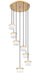 Z-Lite - 827P6-7R-MGLD-LED - LED Chandelier - Renaud - Modern Gold