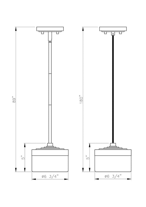 Z-Lite - 827P6-MB-LED - LED Pendant - Renaud - Matte Black