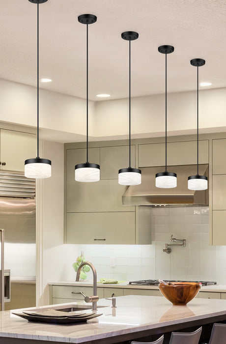 Z-Lite - 827P6-MB-LED - LED Pendant - Renaud - Matte Black
