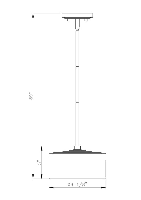 Z-Lite - 827P9-MB-LED - LED Pendant - Renaud - Matte Black