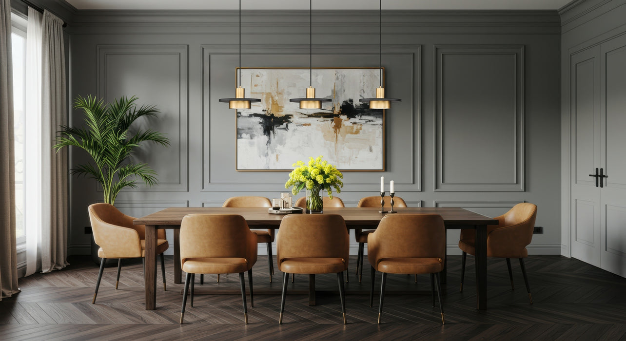 Z-Lite - 829P12-3L-MB-MGLD-LE - LED Linear Chandelier - Ludo - Matte Black + Modern Gold