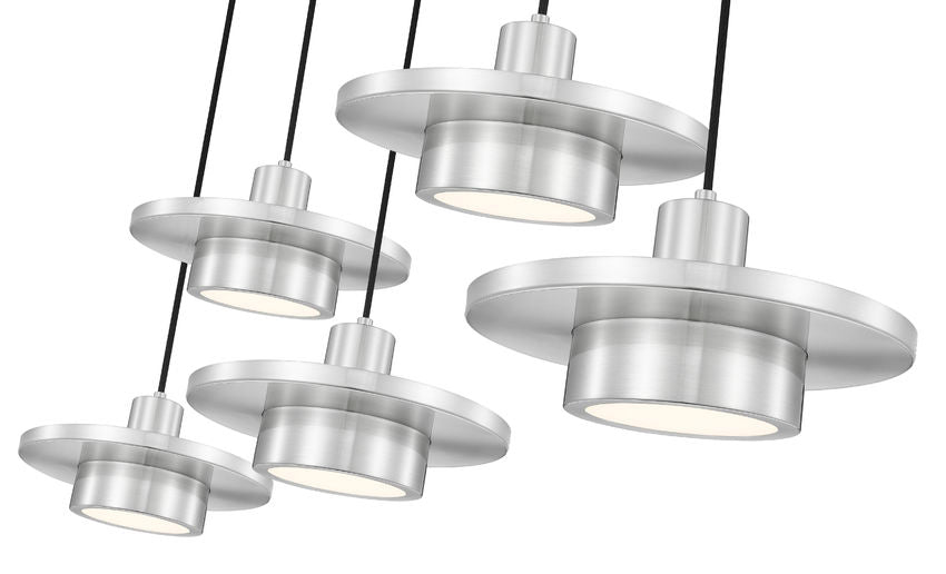 Z-Lite - 829P12-5L-BN-LED - LED Linear Chandelier - Ludo - Brushed Nickel
