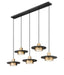 Z-Lite - 829P12-5L-MB-MGLD-LE - LED Linear Chandelier - Ludo - Matte Black + Modern Gold
