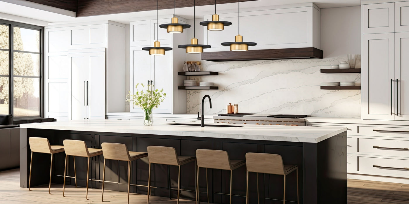 Z-Lite - 829P12-5L-MB-MGLD-LE - LED Linear Chandelier - Ludo - Matte Black + Modern Gold