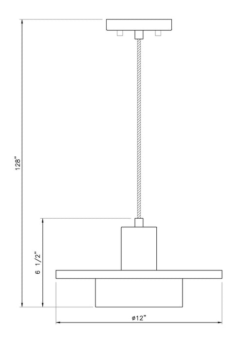 Z-Lite - 829P12-MB-MGLD-LED - LED Pendant - Ludo - Matte Black + Modern Gold