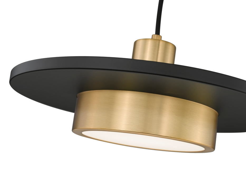 Z-Lite - 829P16-MB-MGLD-LED - LED Pendant - Ludo - Matte Black + Modern Gold