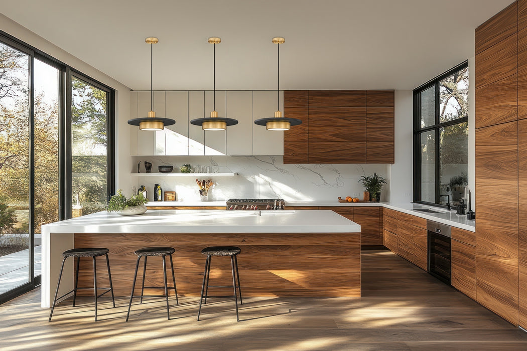 Z-Lite - 829P16-MB-MGLD-LED - LED Pendant - Ludo - Matte Black + Modern Gold