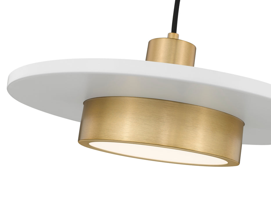 Z-Lite - 829P16-MW-MGLD-LED - LED Pendant - Ludo - Matte White + Modern Gold