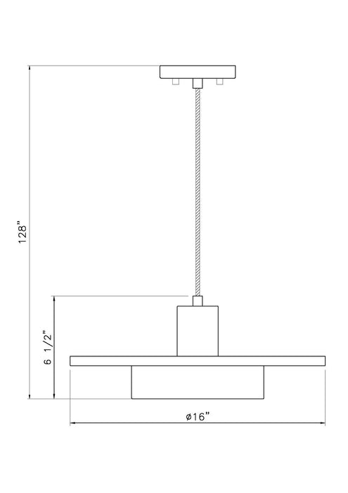 Z-Lite - 829P16-MW-MGLD-LED - LED Pendant - Ludo - Matte White + Modern Gold
