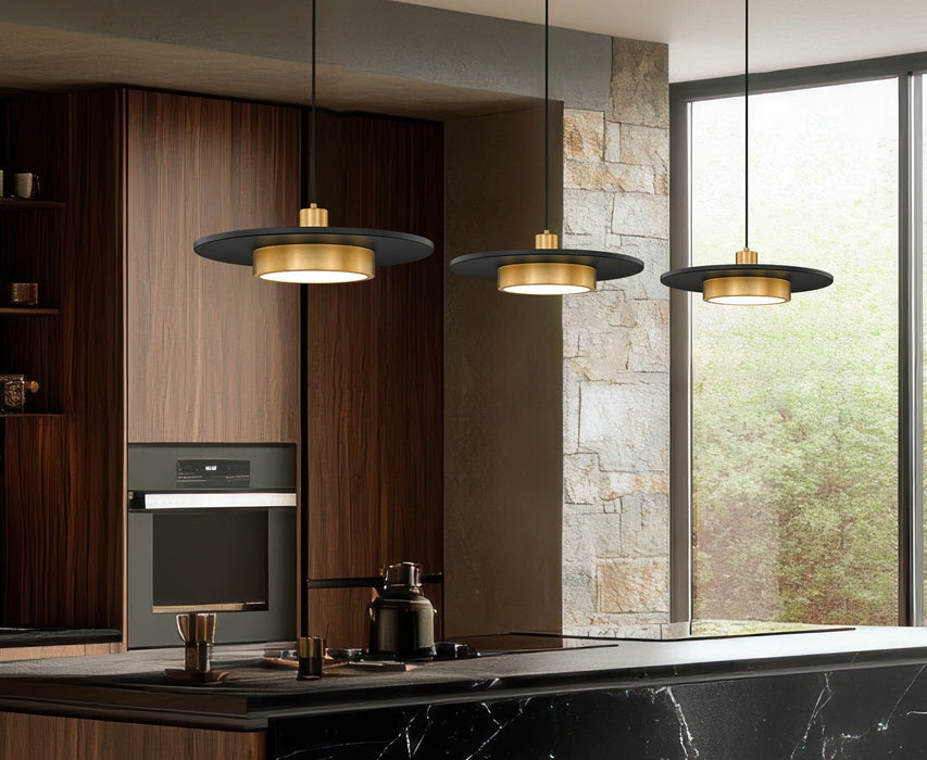 Z-Lite - 829P20-MB-MGLD-LED - LED Pendant - Ludo - Matte Black + Modern Gold