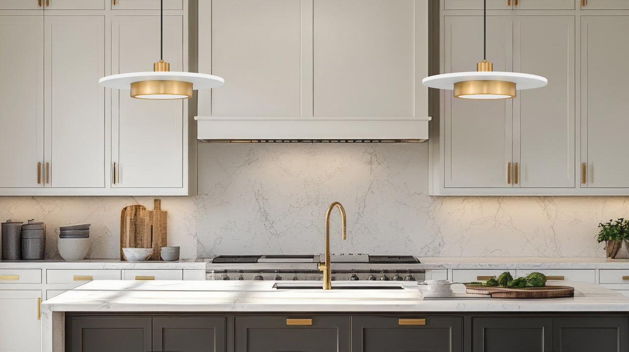 Z-Lite - 829P20-MW-MGLD-LED - LED Pendant - Ludo - Matte White + Modern Gold