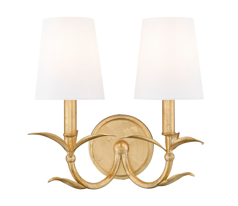 Z-Lite - 830-2S-GLF - Two Light Wall Sconce - Aslin - Gold Leaf