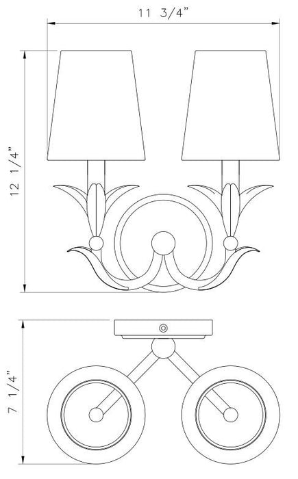Z-Lite - 830-2S-TXWH - Two Light Wall Sconce - Aslin - Textured White