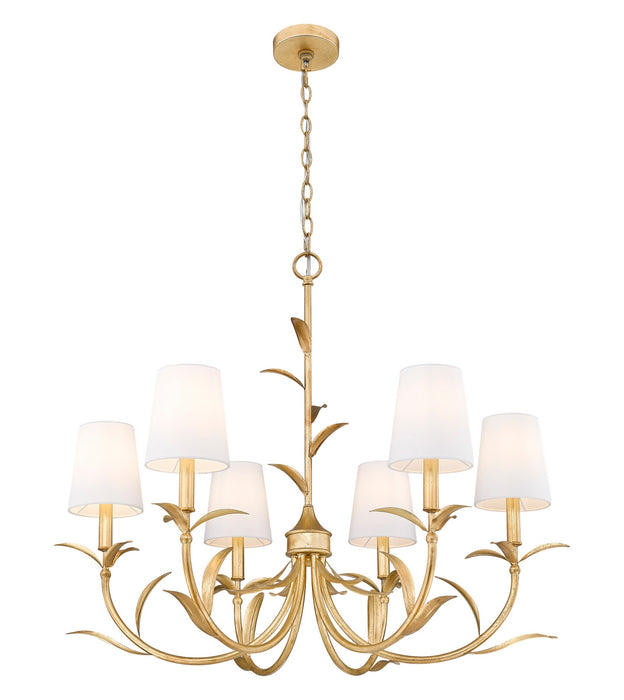 Z-Lite - 830-31GLF - Six Light Chandelier - Aslin - Gold Leaf