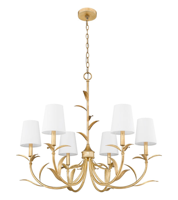 Z-Lite - 830-31GLF - Six Light Chandelier - Aslin - Gold Leaf