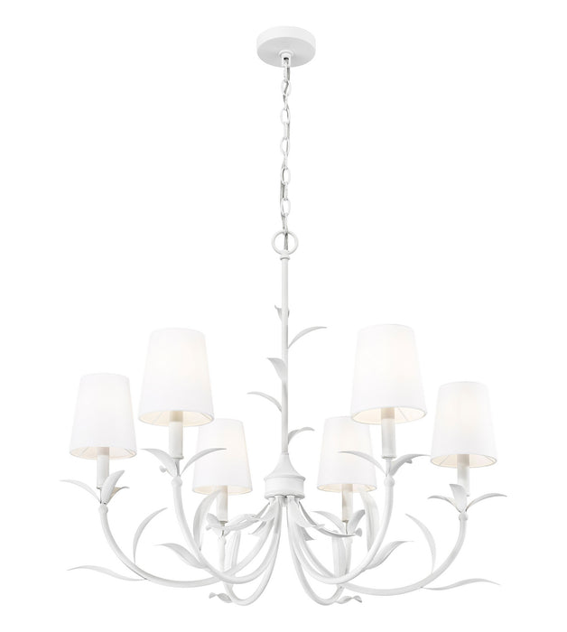 Z-Lite - 830-31TXWH - Six Light Chandelier - Aslin - Textured White
