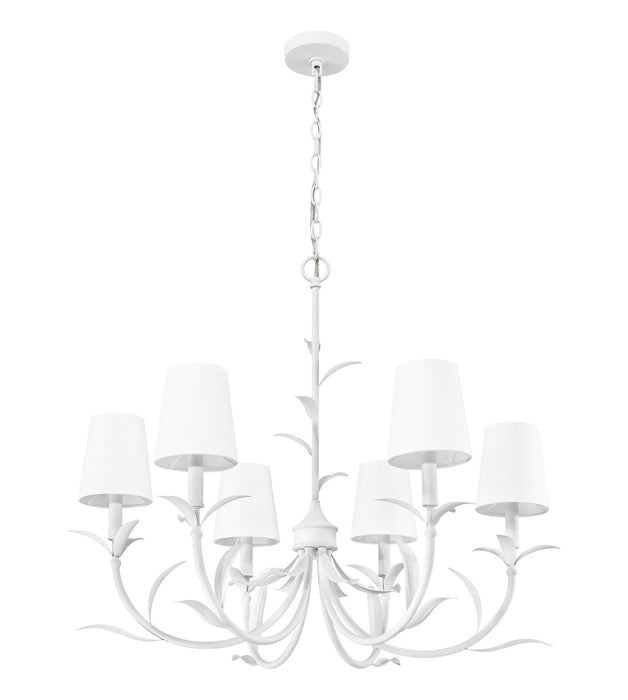 Z-Lite - 830-31TXWH - Six Light Chandelier - Aslin - Textured White