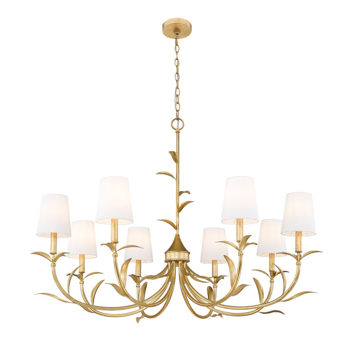 Z-Lite - 830-42GLF - Eight Light Chandelier - Aslin - Gold Leaf