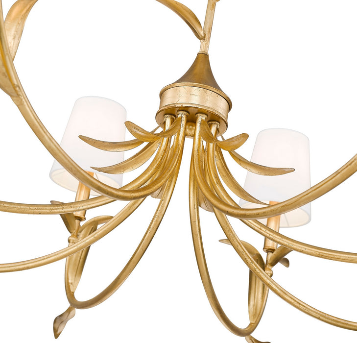 Z-Lite - 830-42GLF - Eight Light Chandelier - Aslin - Gold Leaf