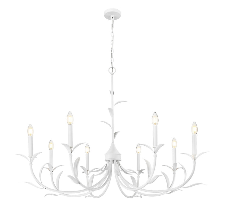 Z-Lite - 830-42TXWH - Eight Light Chandelier - Aslin - Textured White