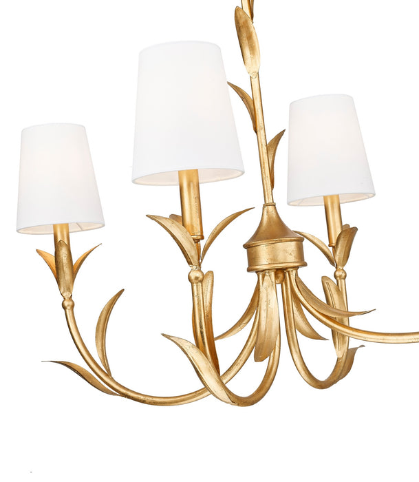 Z-Lite - 830-44L-GLF - Six Light Linear Chandelier - Aslin - Gold Leaf