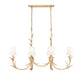 Z-Lite - 830-44L-GLF - Six Light Linear Chandelier - Aslin - Gold Leaf