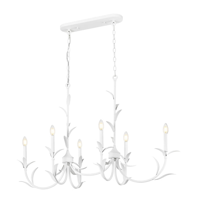 Z-Lite - 830-44L-TXWH - Six Light Linear Chandelier - Aslin - Textured White