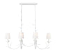 Z-Lite - 830-44L-TXWH - Six Light Linear Chandelier - Aslin - Textured White