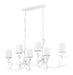 Z-Lite - 830-44L-TXWH - Six Light Linear Chandelier - Aslin - Textured White