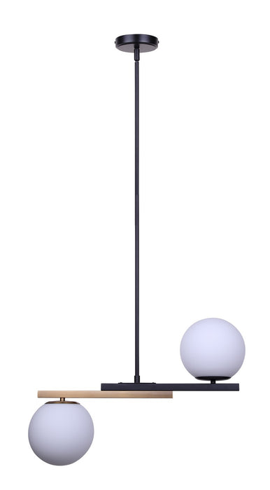 Canarm - IPL2261B02BKG - Two Light Pendant - Lumi - Matte Black