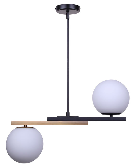 Canarm - IPL2261B02BKG - Two Light Pendant - Lumi - Matte Black