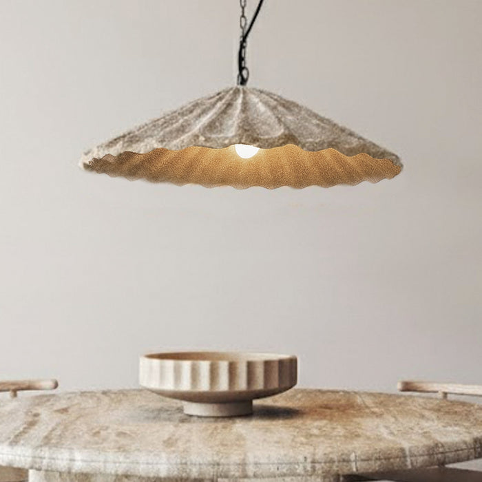 Canarm - IPL2245B01NC - One Light Pendant - Rome - Cement And Natural Fibres