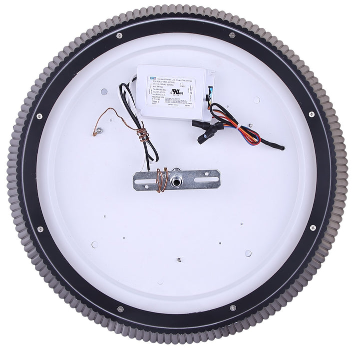 Canarm - LFM344A18BKW - LED Flush Mount - Mira - Matte Black & Faux Wood